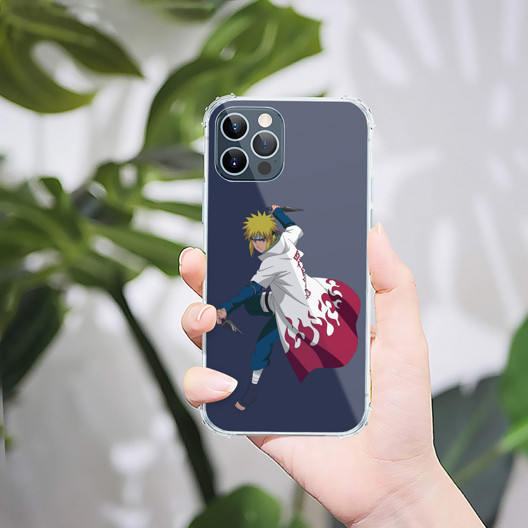 （画像用） NARUTO -ナルト- 波風 ミナト Namikaze Minato 【iPhone 12シリーズ対応】透明スマホケース（クリアソフトケース）